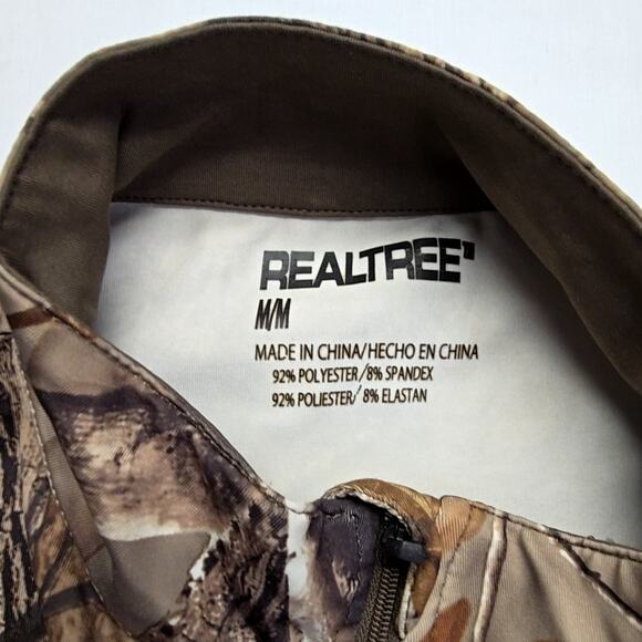 Realtree Camouflage Mens Long Sleeve Shirt Medium Brown Camo Hunting Outdoor - Picture 3 of 10